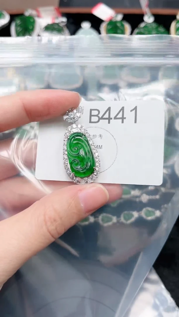 【闪购商品】翡翠颈饰未镶嵌赠皮绳441