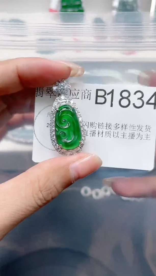 【闪购商品】翡翠颈饰未镶嵌1834赠皮绳
