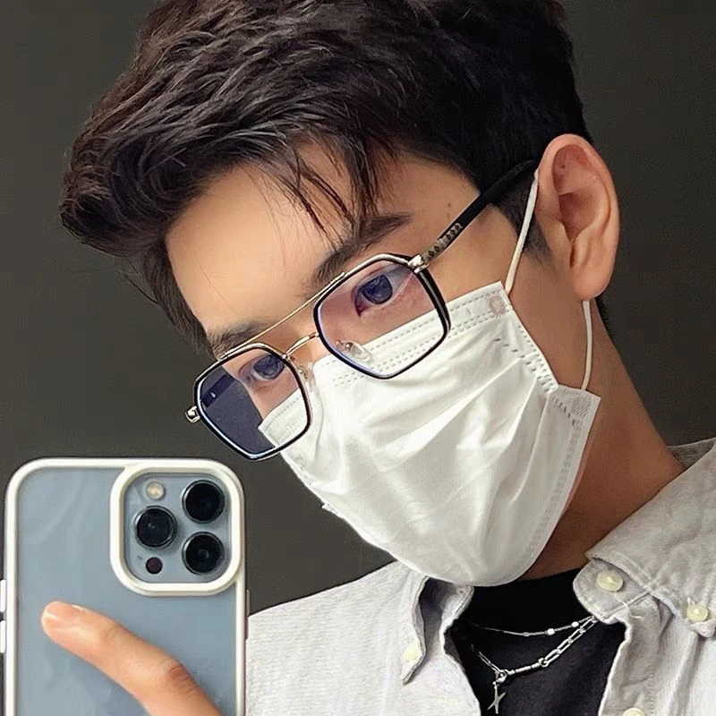 钢铁侠陈伟霆同款眼镜近视男潮流霸气防蓝光辐射西装暴徒平光方框