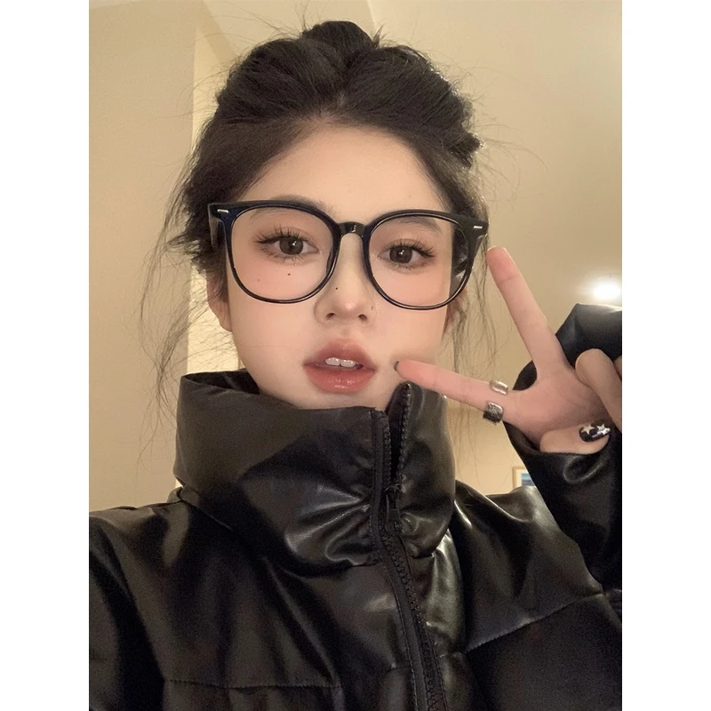 大框近视眼镜女可配度数复古韩版黑框素颜神器眼镜框架大脸显瘦潮