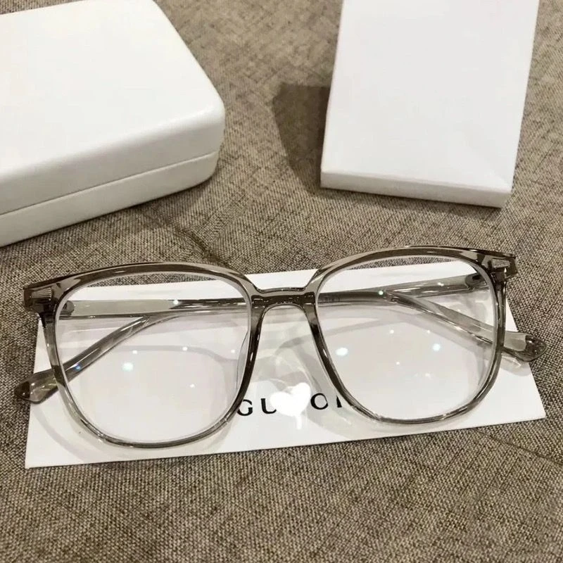 冷茶色眼镜近视女大框圆脸网红素颜神器防蓝光可配有度数眼睛框架