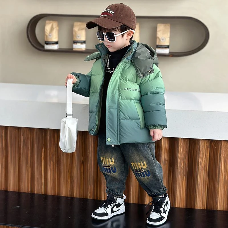 巴拉巴拉恩男童羽绒服冬季2024新款痞帅儿童宝宝冬装男孩加厚保暖