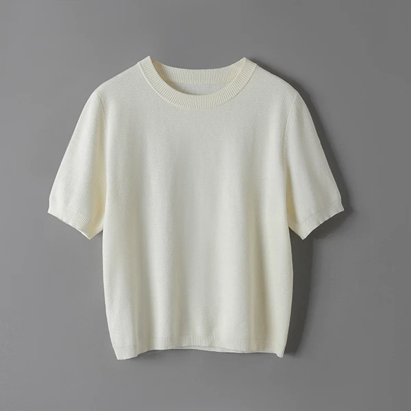 夏季薄款简约百搭奶油针织衫