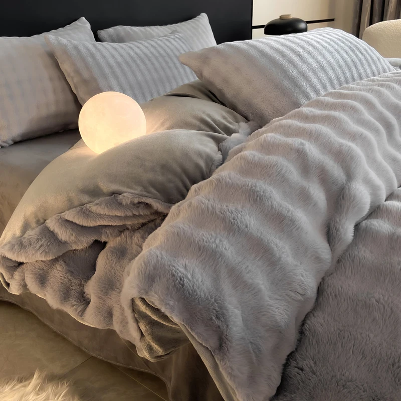 顺丰/京东包邮】高端兔兔绒四件套牛奶绒床上冬季床单被套2025新款