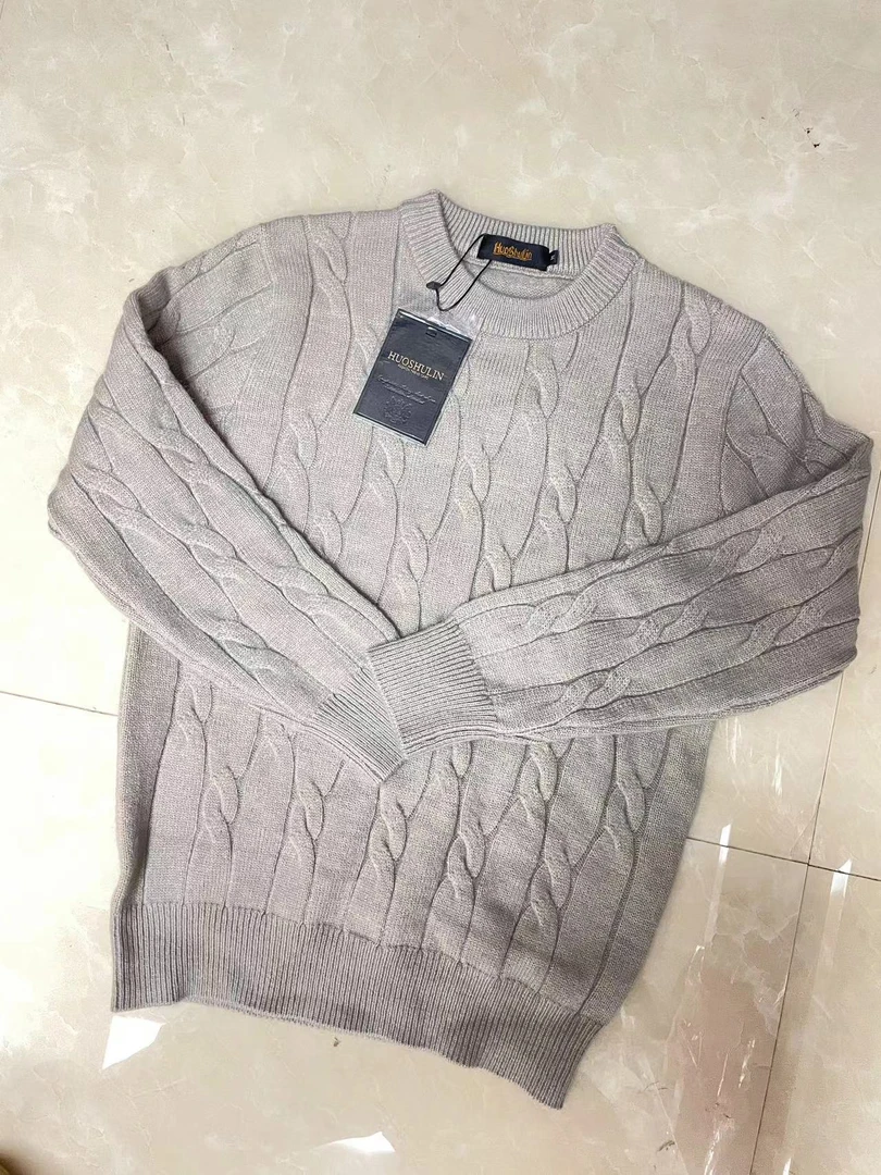 【MY5015-麻花长袖】主播男士秋冬针织厚款毛衣百搭