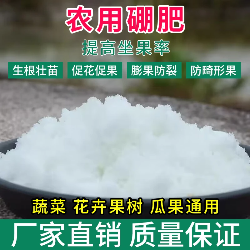 农用阳台种菜养花肥料庭院硼肥预防黄叶黄化提高作物品质口感绿叶