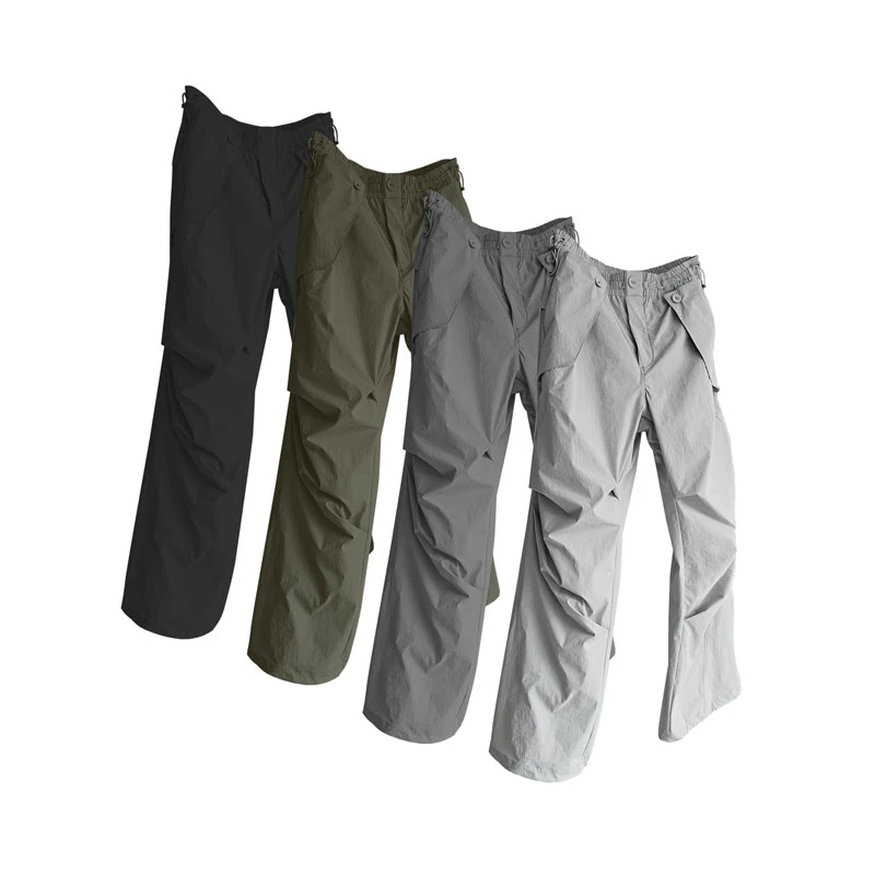 SOUTHFISH 骑兵裤 直筒阔腿可束脚抽褶膝盖压褶速干裤伞兵长裤