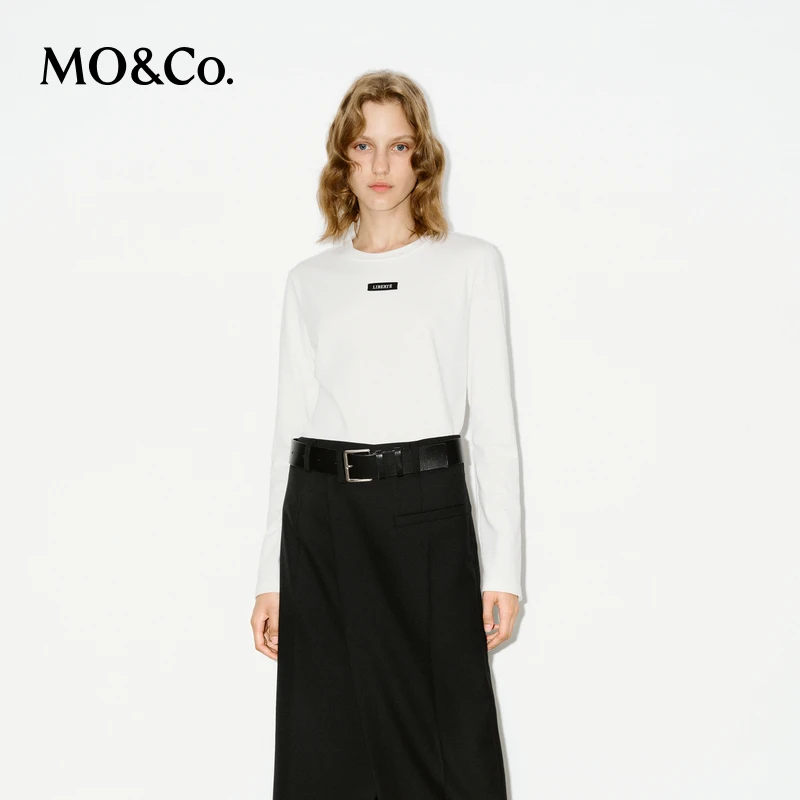 MOCO长袖T恤棉质基础打底合身百搭上衣MBD4TEET01