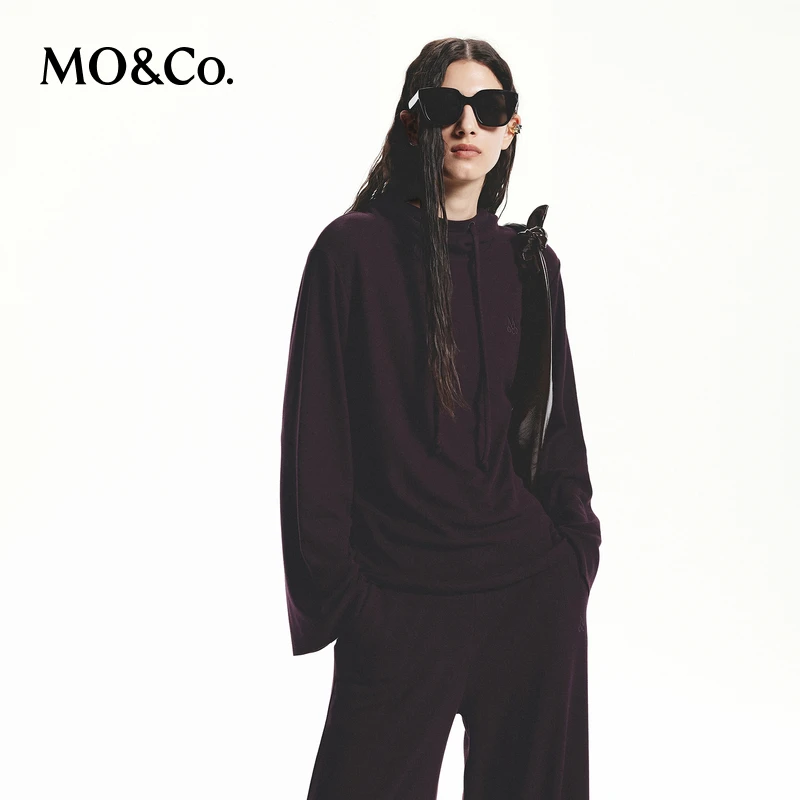 MOCO双面抓绒德绒堆领连帽卫衣MBD3SWS001