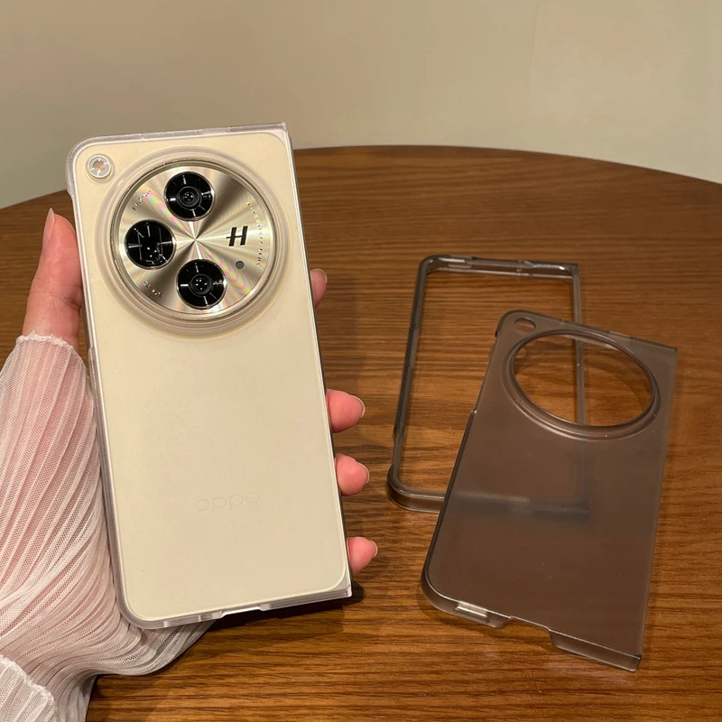 适用oppofindn3手机壳折叠新款简约女Find N3典藏版高级磨砂透明