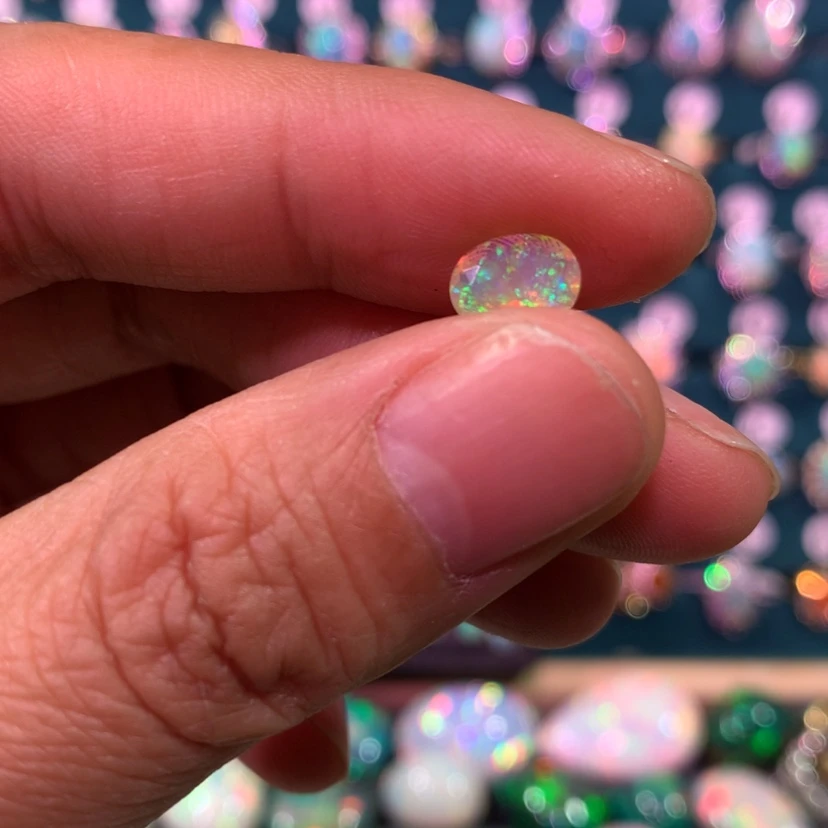 【闪购商品】欧泊裸石定制不退不换银S925镶嵌月*