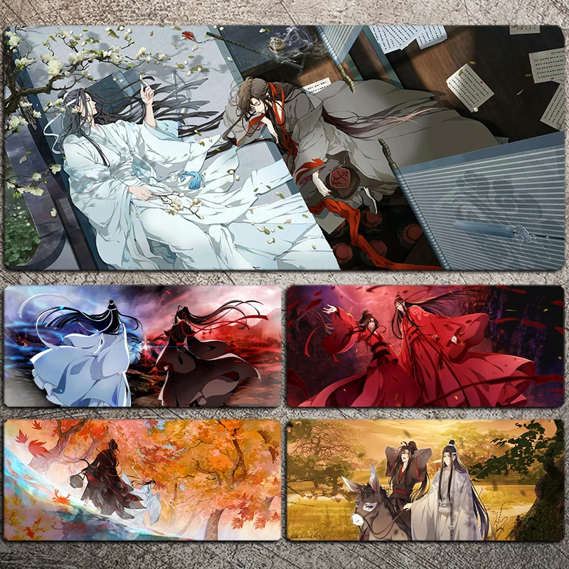 魔道祖师鼠标垫超大蓝忘机魏无羡耽美学生写字动漫锁边定制书桌垫