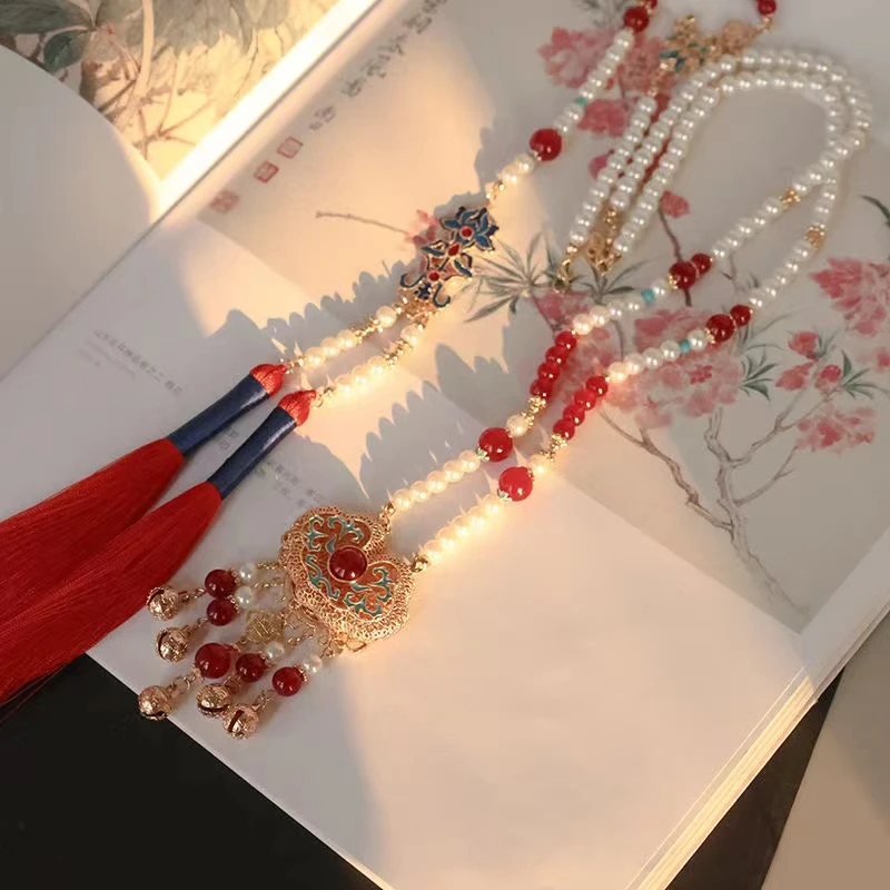 合金玻璃吊坠 明兰纯手工国风超仙汉服马面裙璎珞百搭