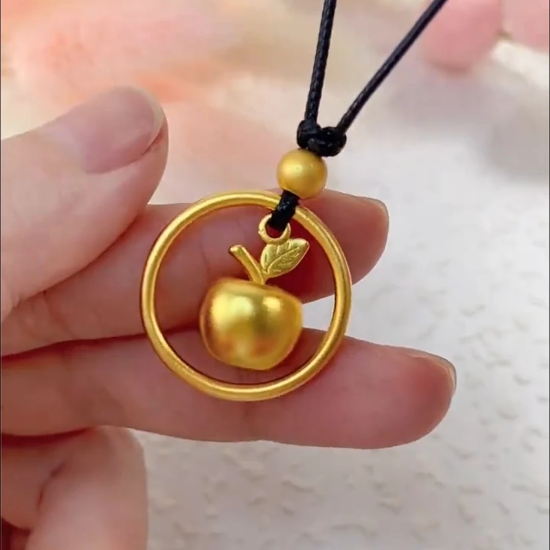 非金属布艺项链 苹果项链平安夜圣诞节礼物送女朋友时尚首饰品