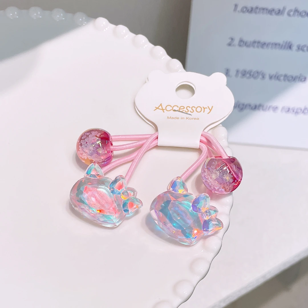 A-3540    bh 1对粉色猫咪绕绕 发圈