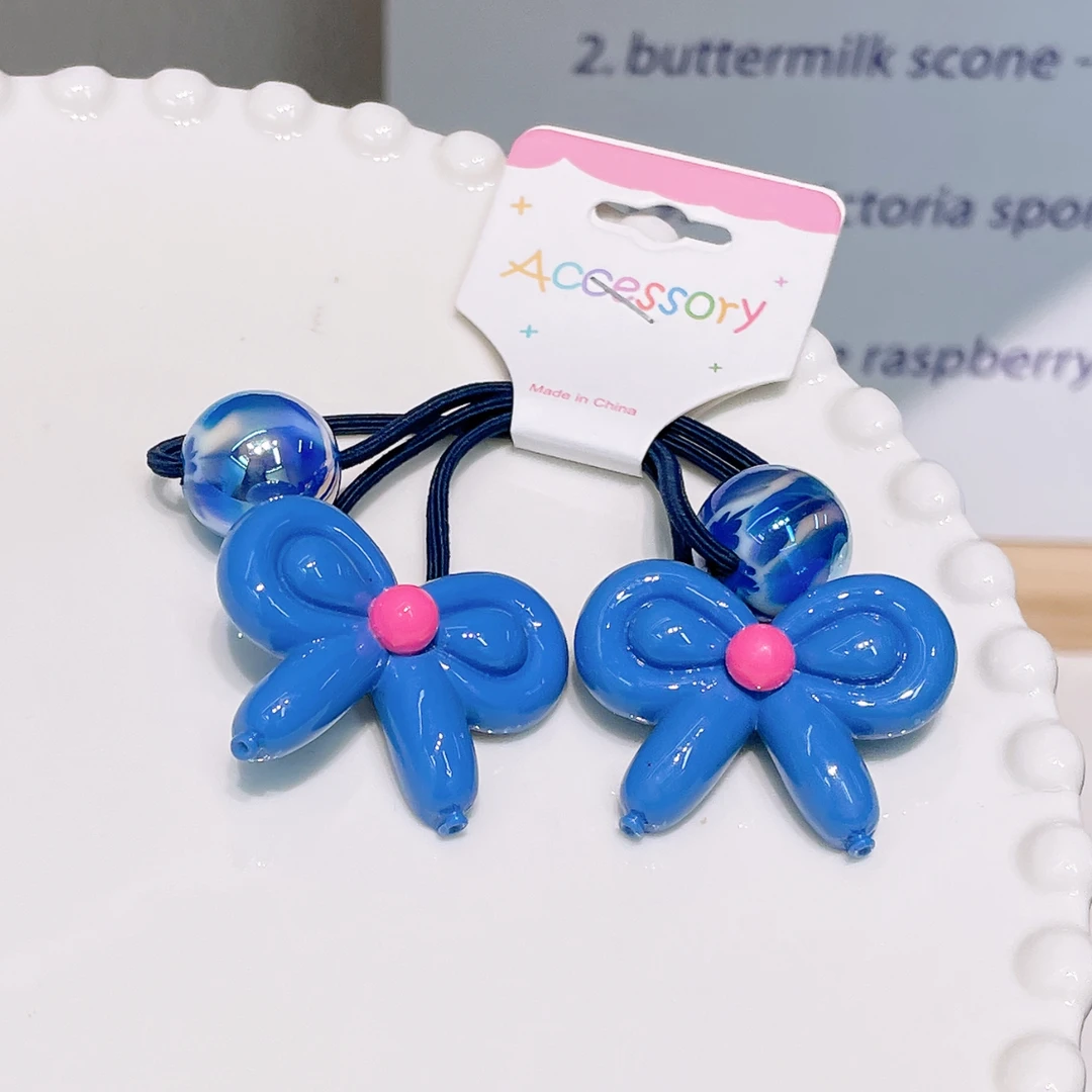 A-5101 bh 1对蓝色气球蝴蝶结绕绕 发圈