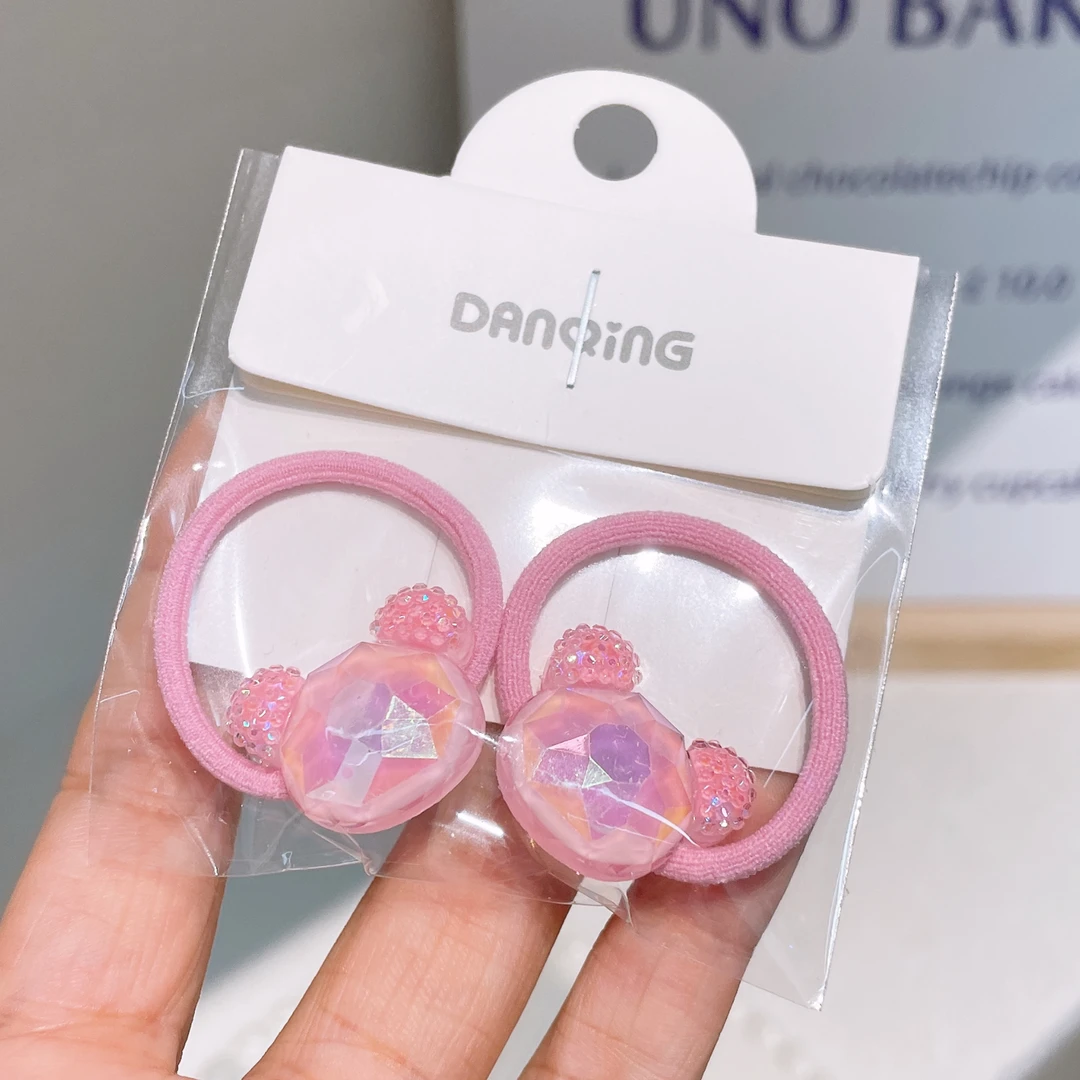 A-4293 1对粉色小熊头绳 发圈