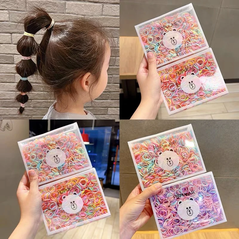 弹力一次性皮筋彩色小圈2000根