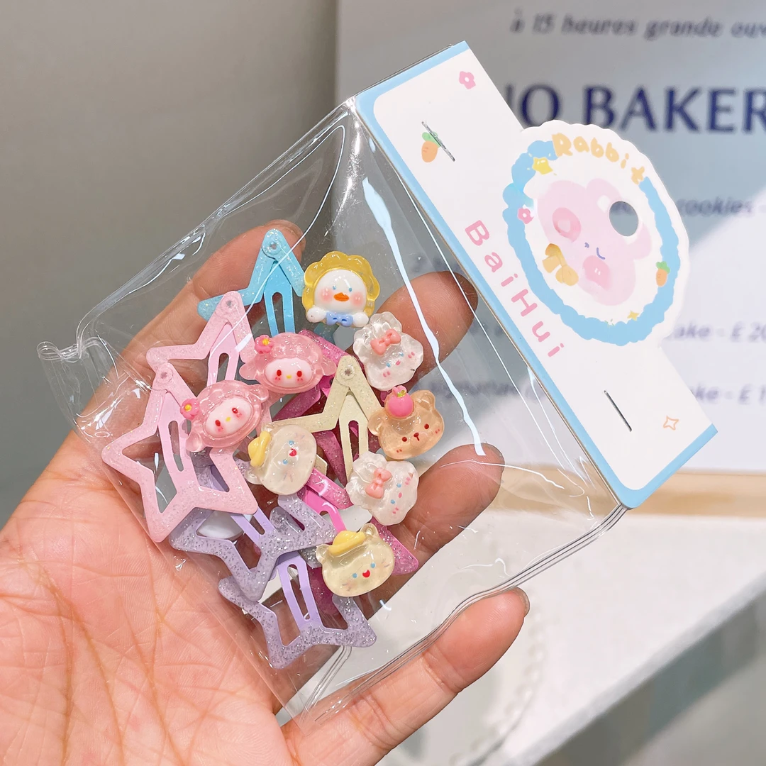 A-1263   bh 1包8个狮子头星星掰掰夹 发圈