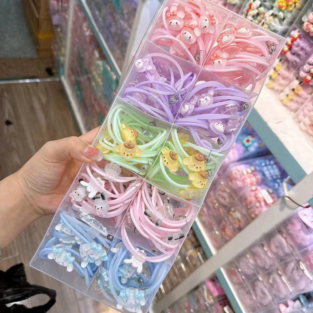 A-1606  d 混色发5个驱蚊夜光卡通玩偶手环 发圈