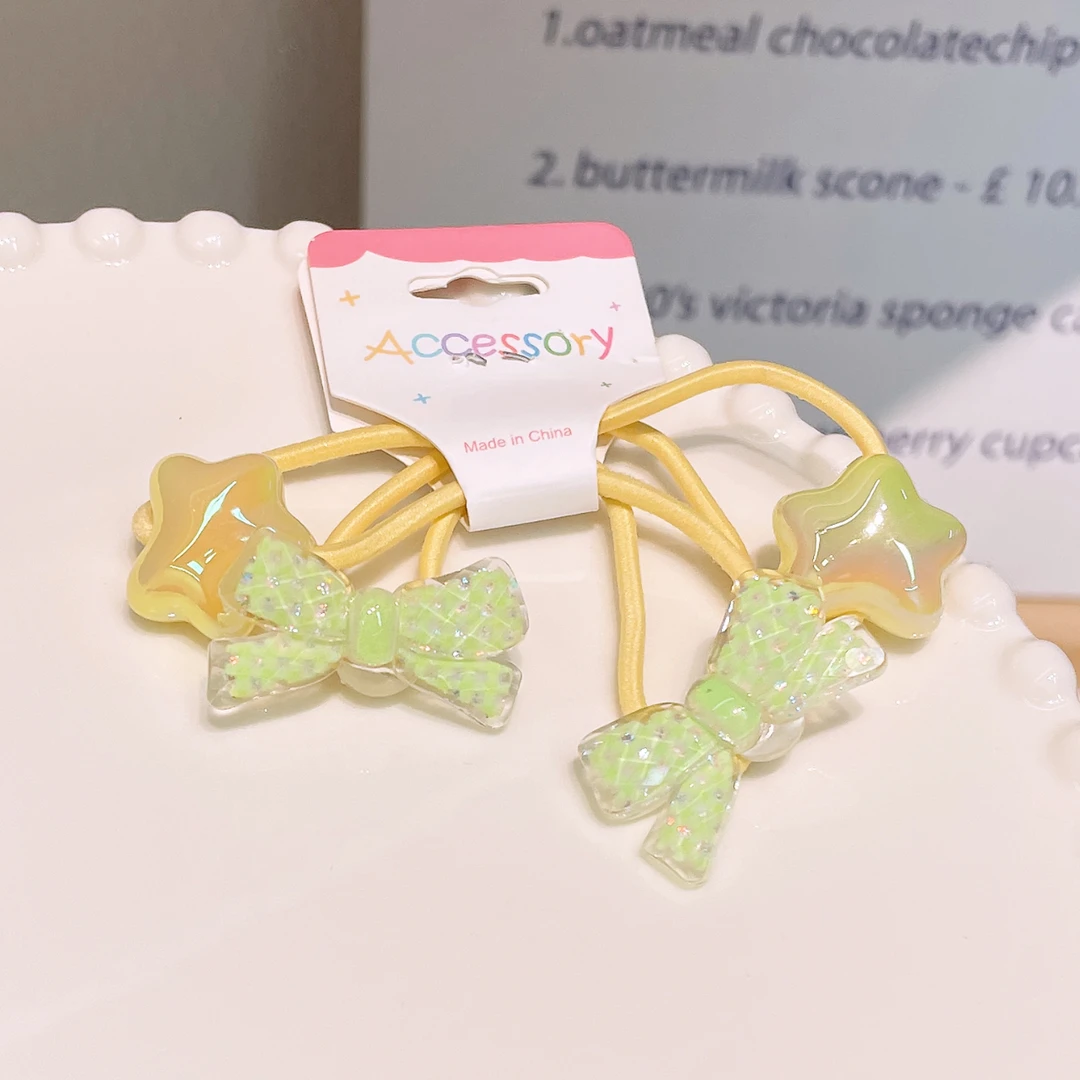 A-5189  bh 1对蝴蝶结爱心绕绕 发圈