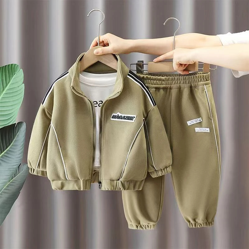 儿童套装2025新款春秋款男童装秋季网红运动服时髦宝宝洋气两件套