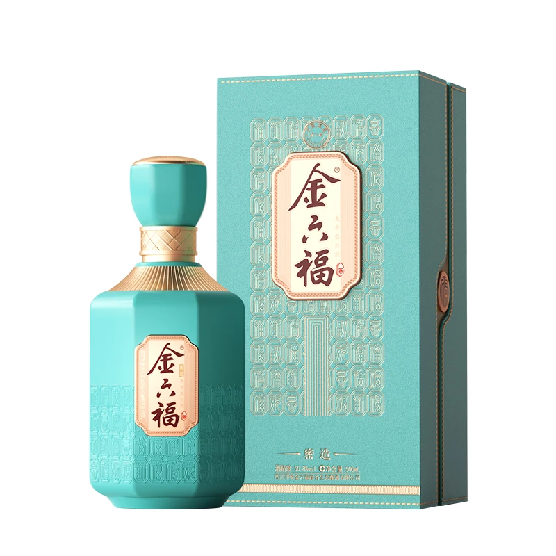 金六福金六福酒密造（蓝）500ml50.8度宴请送礼皮质礼盒装50.8度