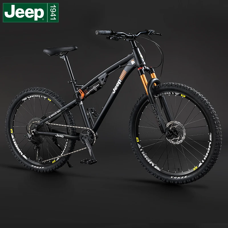 JEEP/吉普软尾山地车速降铝合金山地车成人双肩减震油碟变速越野