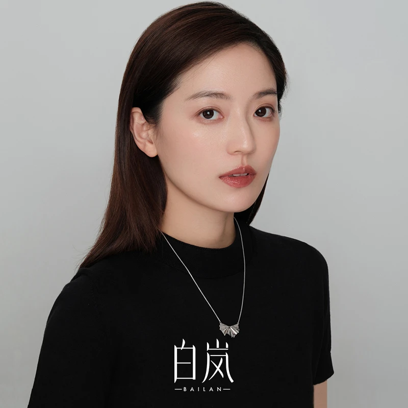 坠链均925银 白岚阔叶项链女轻奢小众银气质2025年新款XL3666
