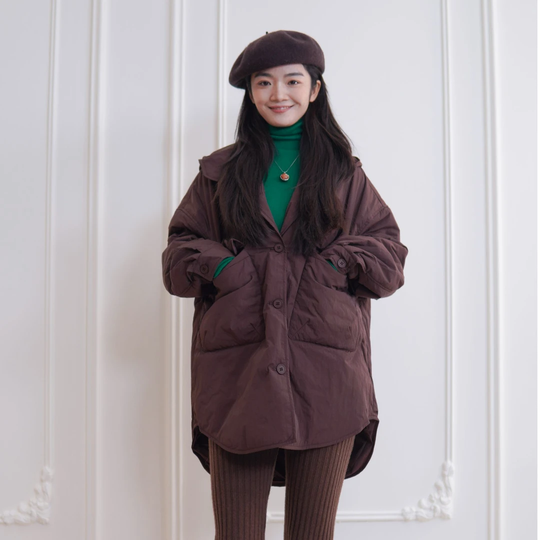 CHUN·「吉桑复古棉服」时尚休闲百搭宽松简约减龄设计感慵懒风日常