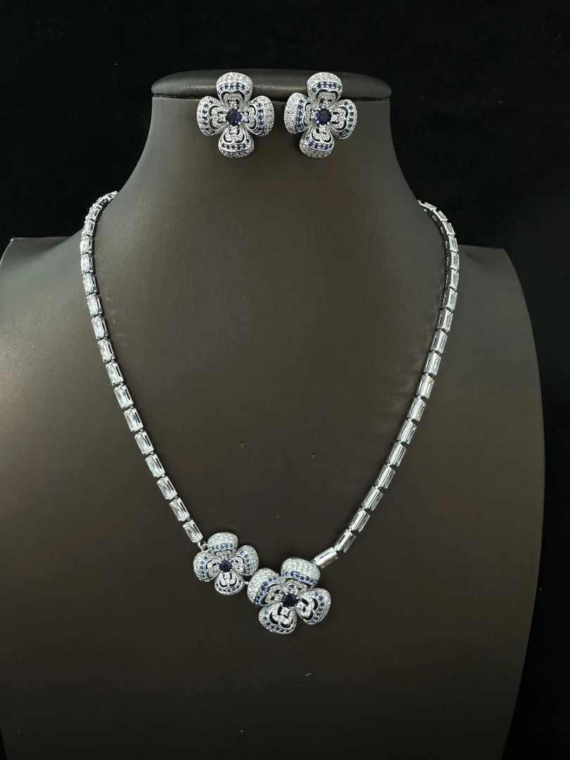 铜合金合成锆石项链 QXL0132高奢项链tz