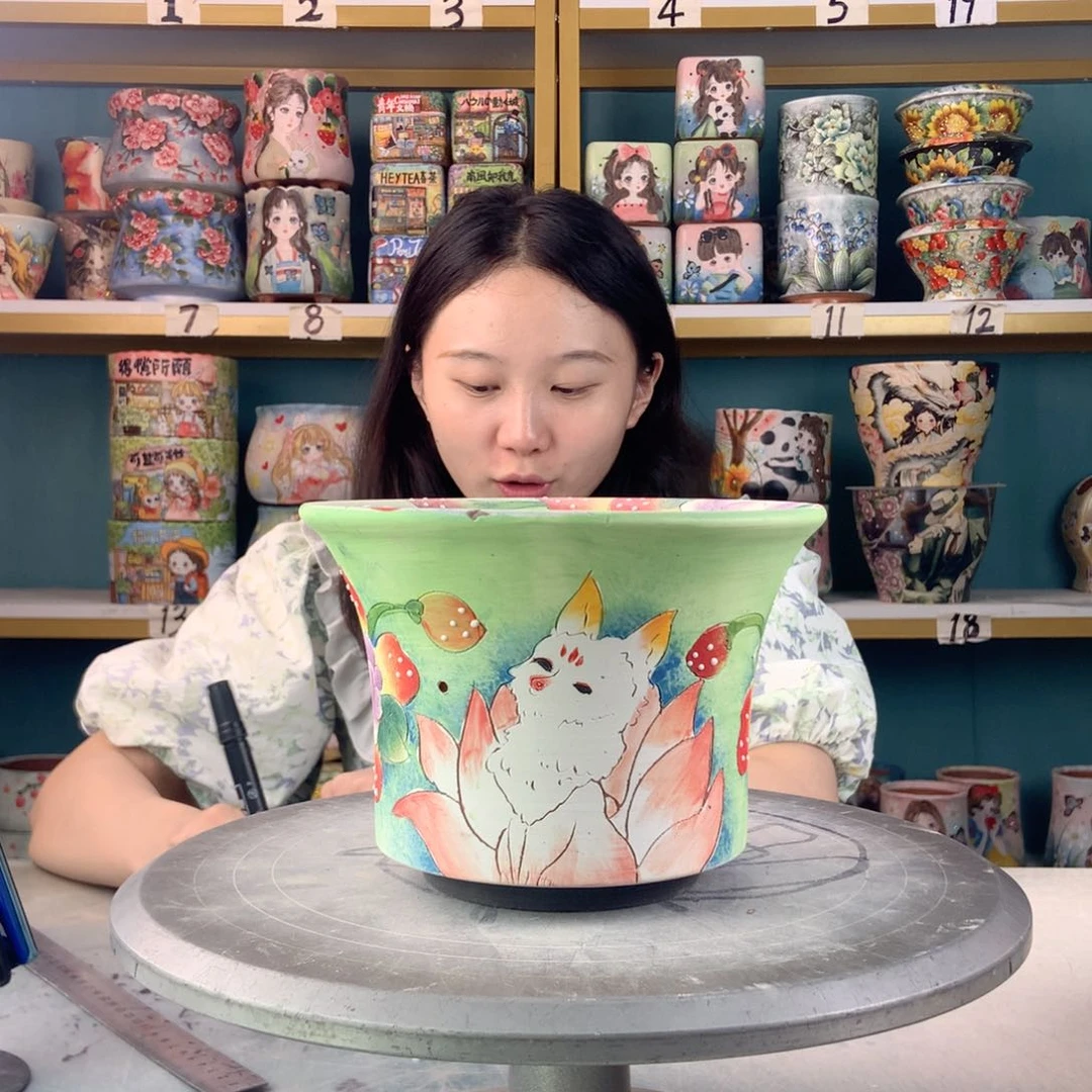 罐景德镇手工瑕疵738