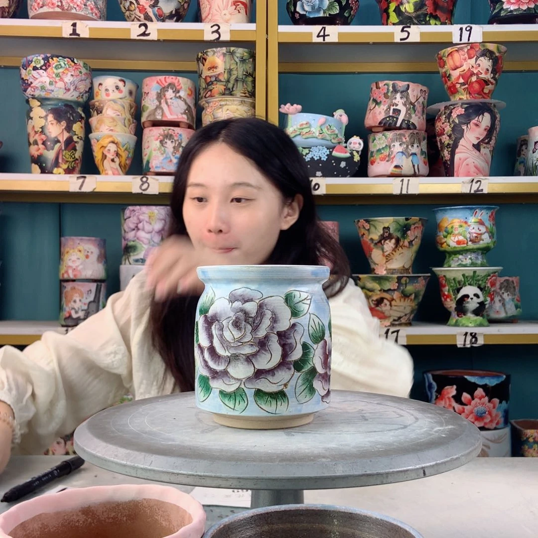 罐景德镇手工瑕疵969