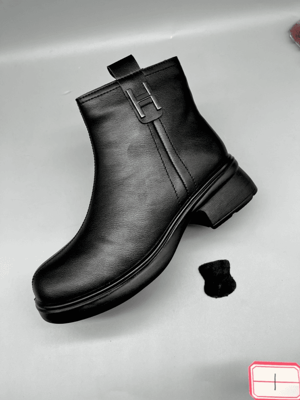 品牌代工  二层皮质女鞋棉舒适时尚休闲百搭黑色真皮加绒平底简约