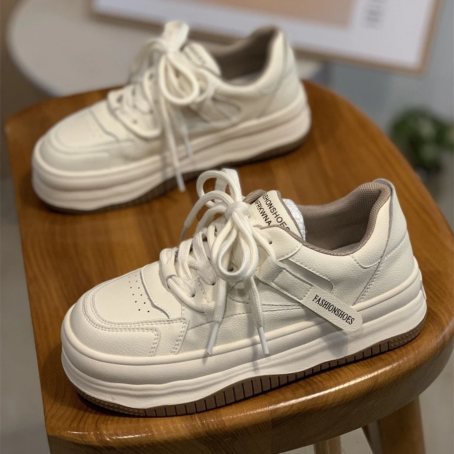 冬季回力休闲春秋小白鞋百搭小众厚底ins低帮板鞋潮鞋圆头系带