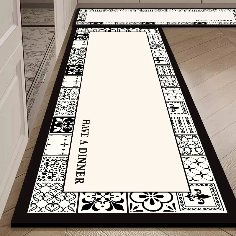 厨房地毯垫欧式防滑耐磨硅藻泥吸水垫家用长方形防油厨房专用地垫