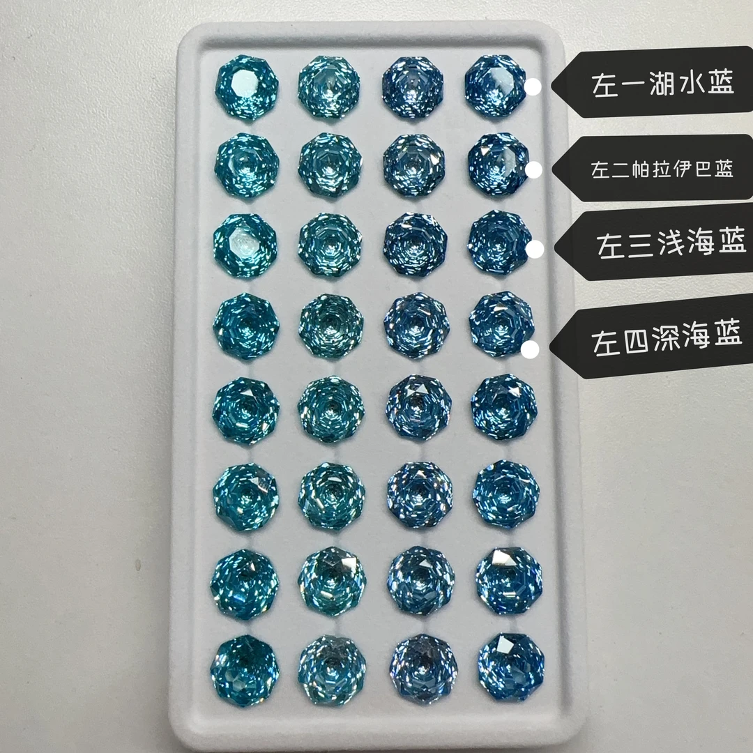 10mm八边形千禧玫瑰切鸟巢切冰花切高精切裸石真锆石镶嵌钻美甲钻