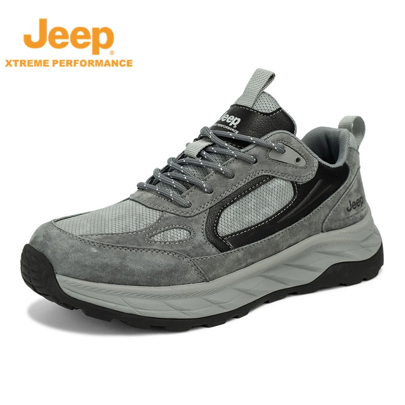 JEEP/吉普春季新款运动鞋户外耐磨登山徒步鞋男款时尚百搭休闲鞋