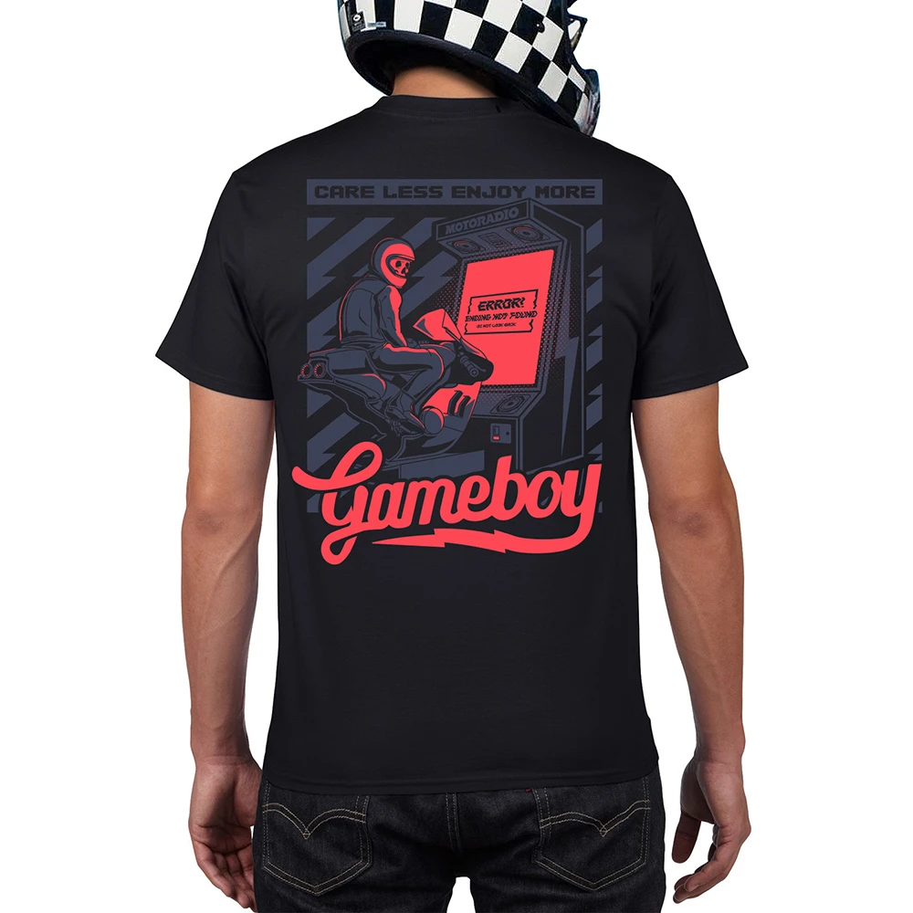 MOTORADIO原创设计摩托车插画短袖圆领重磅纯棉T恤潮流机车周边