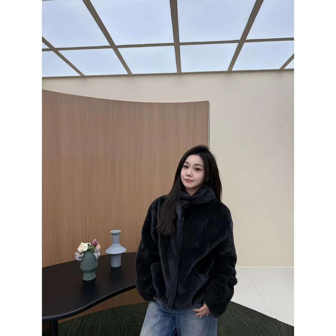 【MM毛】MMLi CLOTHES｜冬款水桶口袋高级灰水貂外套 mm2410