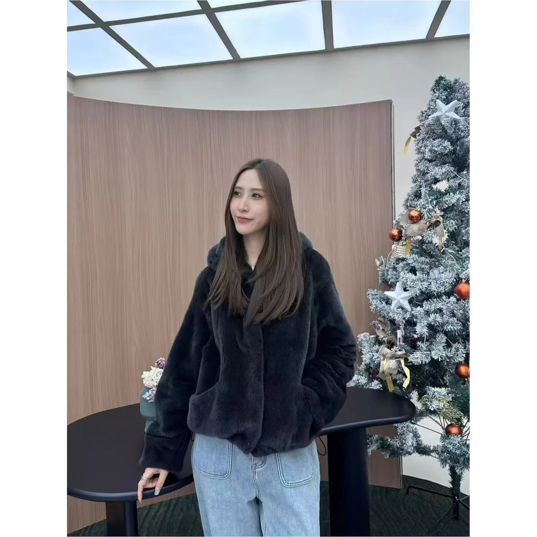 【JY景】MMLi CLOTHES｜冬款水桶口袋高级灰水貂外套 mm2410