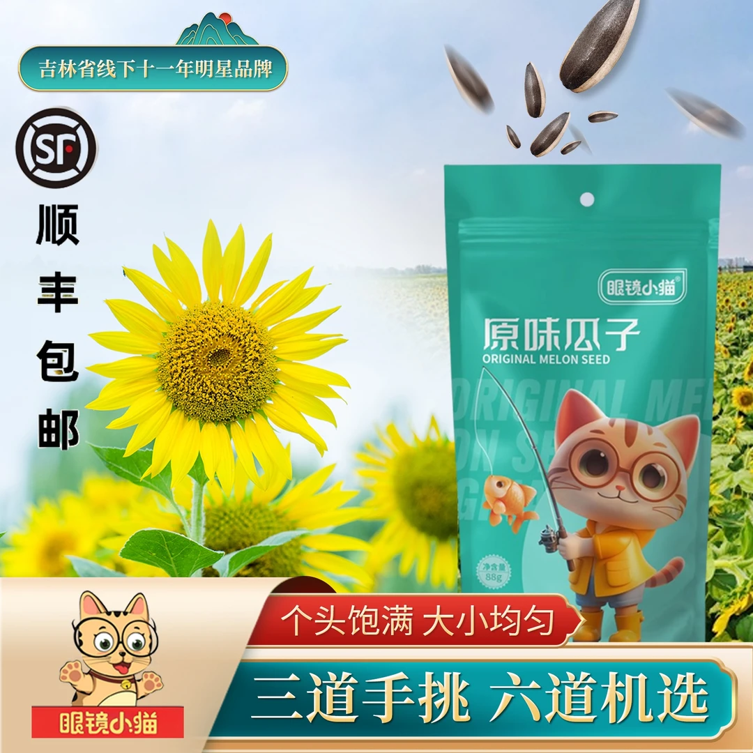 眼镜小猫原味瓜子88克×8袋