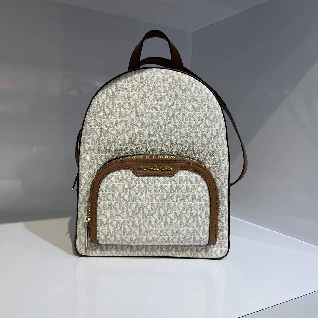 MICHAEL KORS/迈克高仕 Jaycee 中号双肩包白色logo女包背包