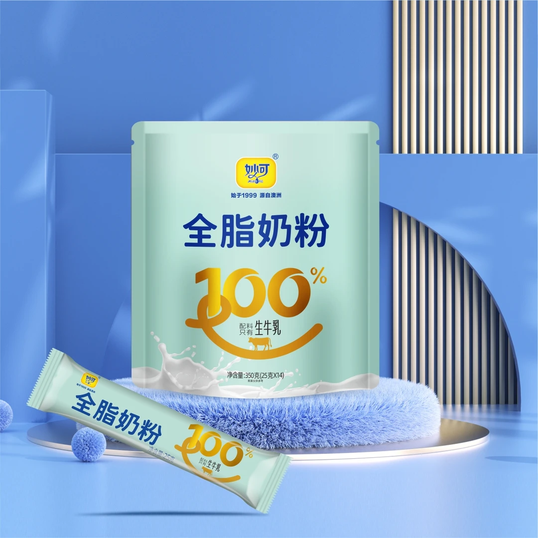 [100%生牛乳]妙可全脂奶粉条状奶粉350g/袋