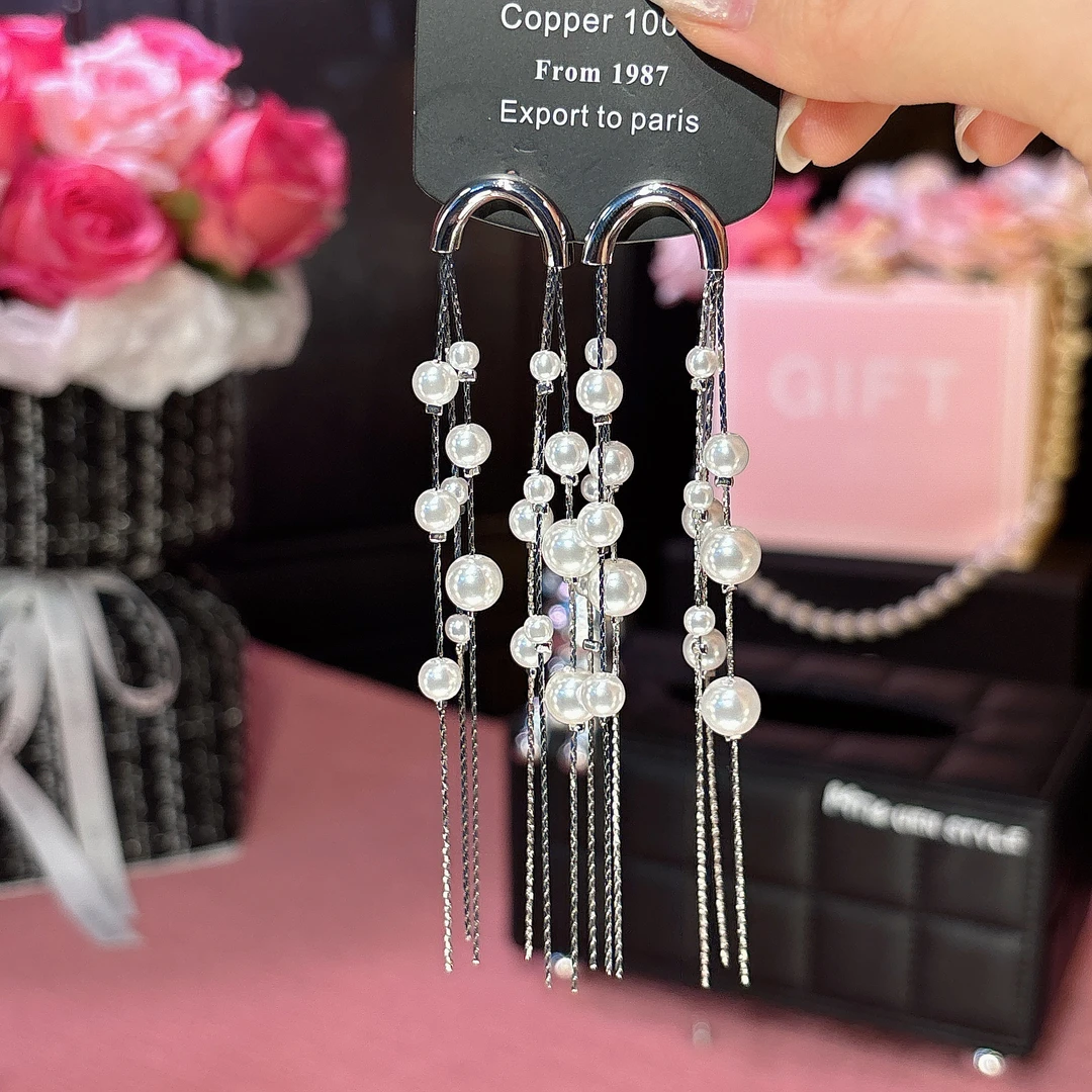 铜合金耳饰 韶华】小众设计感气质时尚长款个性优雅流苏耳环