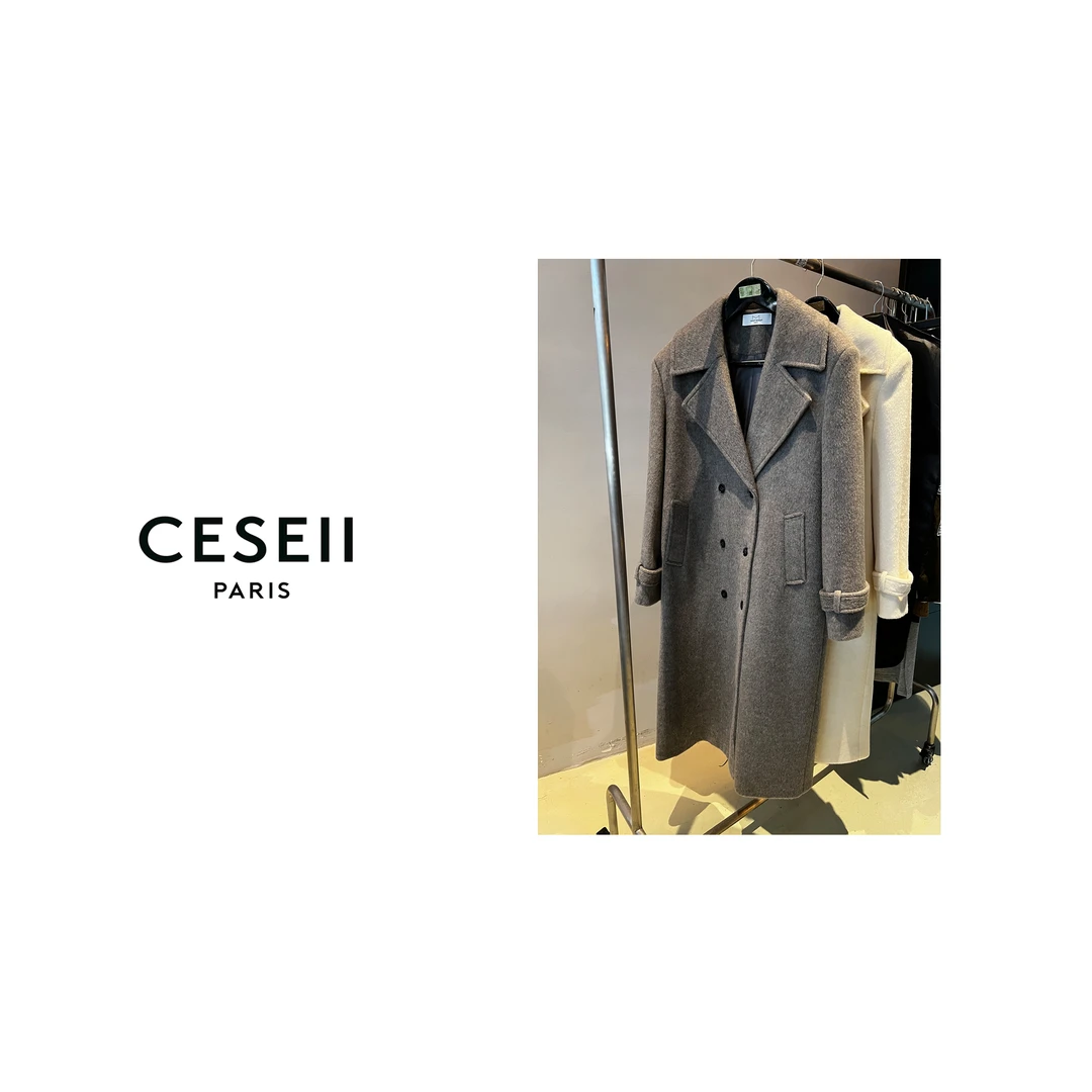 【XJ1288】CESEII秋冬高端时尚立体裁剪羊毛大衣外套