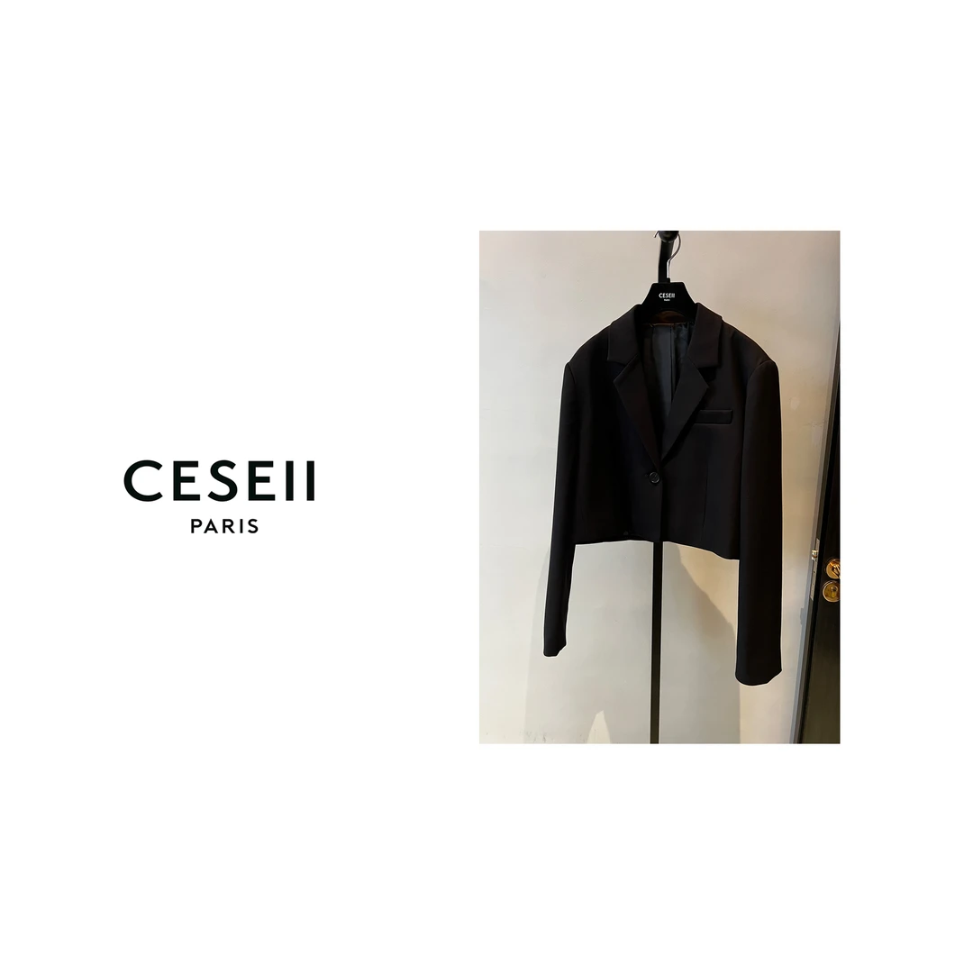 【XJ1220】CESEII秋冬季新款时尚百搭减龄短款显高外套