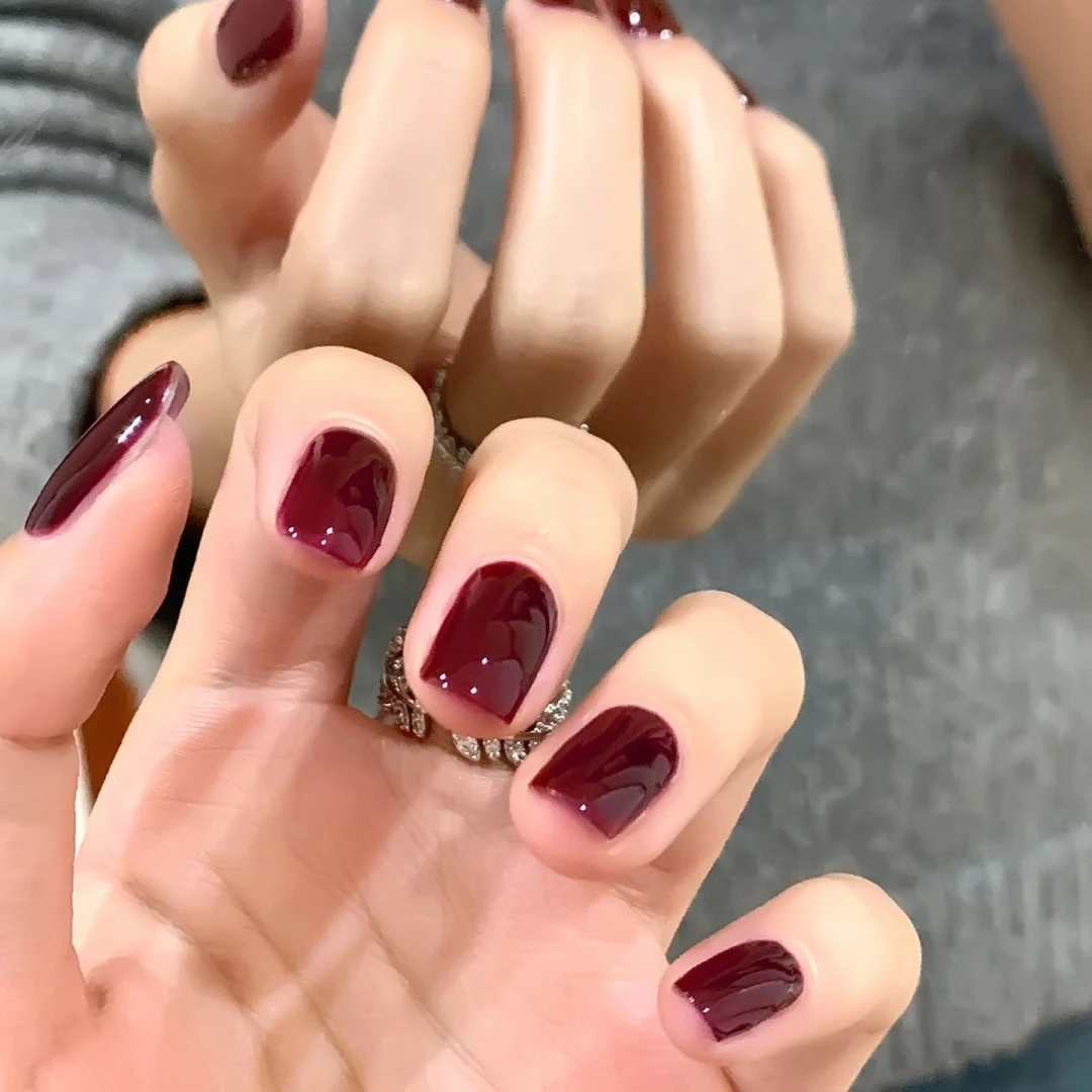 【ES307】半固化凝胶uv半烤美甲贴指甲贴片照灯变硬穿戴甲穿戴式ins