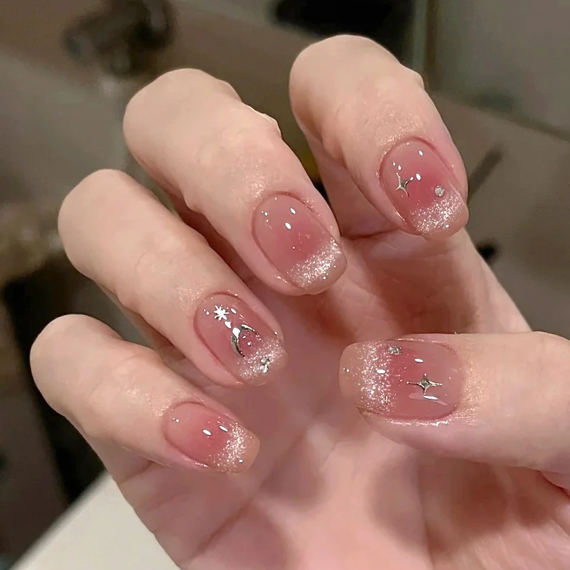 【ES857捕梦星辰】以粉丝为命名半固化凝胶uv半烤美甲贴片照灯变硬