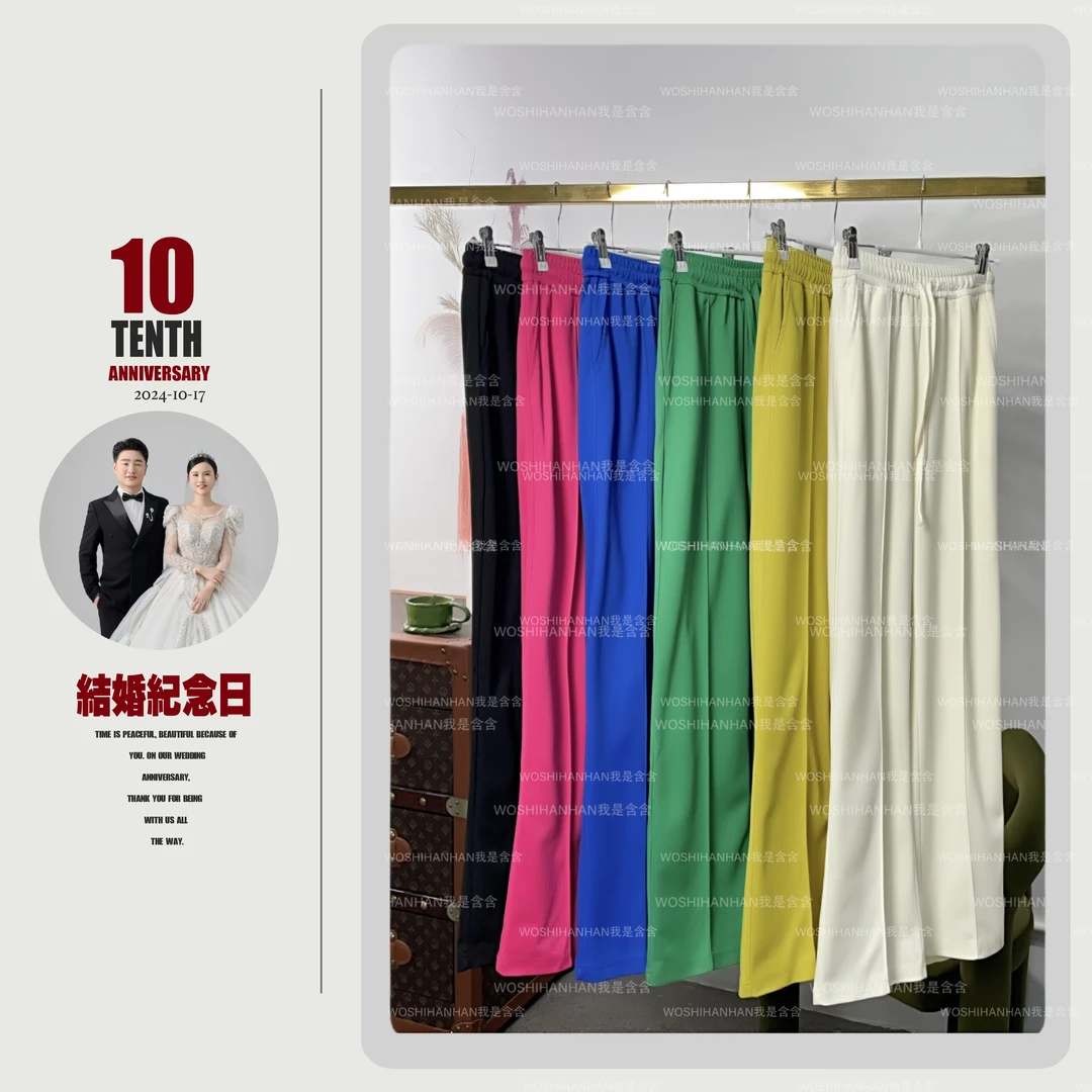 秋季上新~时尚简约马卡龙色系设计款休闲裤 K0912 H